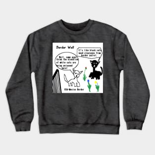 Border Wall Illustration on White Background Crewneck Sweatshirt